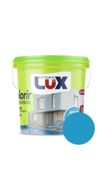 TINTA COLORIR AZUL AQUA 15L LUX