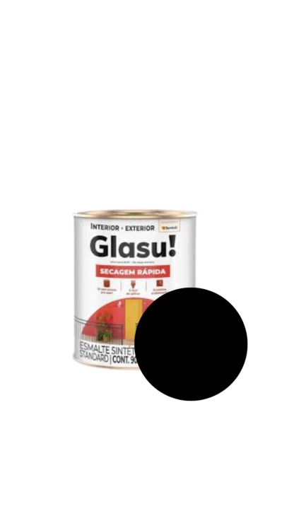 ESMALTE BRI PRETO 3,6L GLASU
