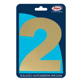 Nº 2 EM ACM MEDIO OURO ESPELHADO (JAPI)