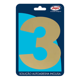 Nº 3 EM ACM MEDIO OURO ESPELHADO (JAPI)