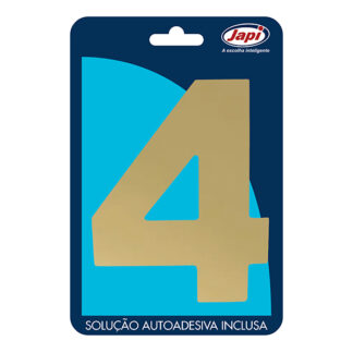 Nº 4 EM ACM MEDIO OURO ESPELHADO (JAPI)