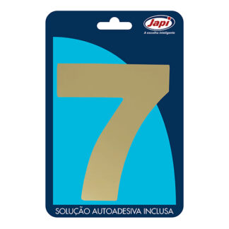 Nº7 EM ACM MEDIO OURO ESPELHADO (JAPI)