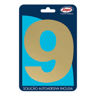 Nº9 EM ACM MEDIO OURO ESPELHADO (JAPI)
